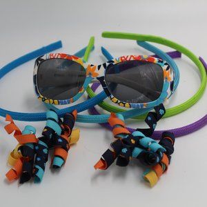 7 Gymboree Matching Headbands (4) , Hair clips (2), sunglasses (1)